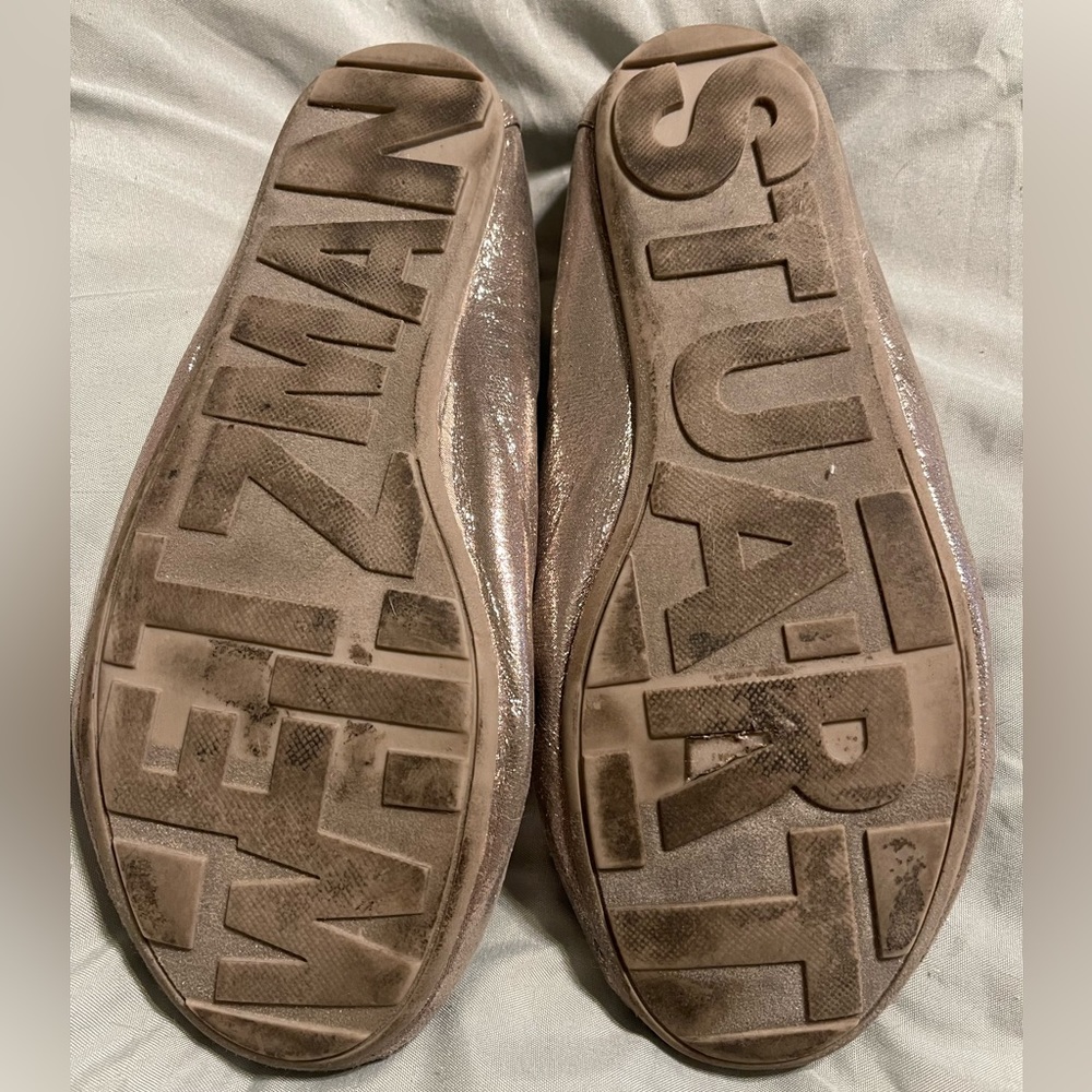 Stuart Weizmann Flats , Silver Shiny With Jewel B… - image 6
